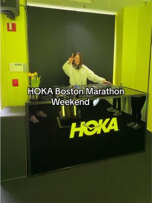 Welcome to the HOKA Light House Boston! 🪽 @hellahgood #BostonMarathon #HOKA #FlyHumanFly 