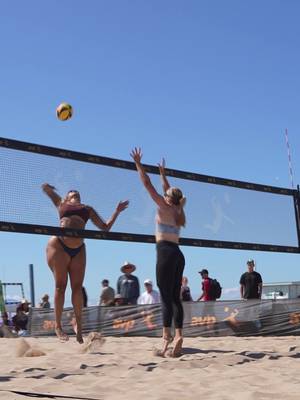 No time to react. Falyn Fonoimoana connects high and terminates the swing — AVP League Qualifier #3. #AVPBeach #BeachVolleyball