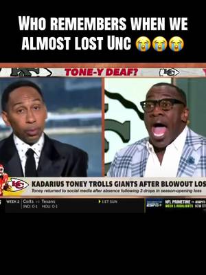 If Stephen A calming you down, you know it’s bad 😂😂😂 #stephenasmith #shannonsharpe #firsttake #unc 