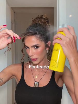 vejo uma pequena evolução nas minhas habilidades, ta?  #penteado #cabelocacheado #arrumesecomigo #penteadosfaceis 
