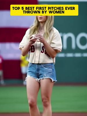 TOP 5 BEST FIRST PITCHES EVER THROWN BY WOMEN  #MLB #baseball #tiktokcampaign #megantheestallion #fyp 
