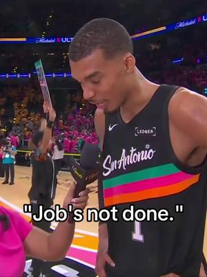 #Wemby not satisfied after his first playoff win 🛸 #NBA #nbaplayoffs #spurs #wembanyama 