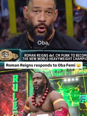 Roman Reigns to Oba Femi: “You did a big thing tonight, but I done that many times.” 😮‍💨 #WrestleMania #WWEonNetflix #WWE #RomanReigns 