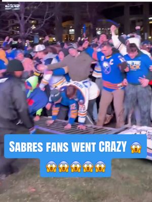 Buffalo fans celebrated their first playoff win since 2011 tonight 🎉 Via x/natemillssports | #NHL | #Buffalo | #Sports 