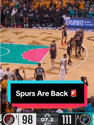 San Antonio’s got a playoff win again 🤝 #NBA #NBAPlayoffs #Basketball #Wemby #Spurs 