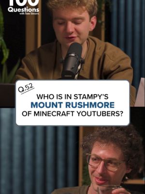 Stampy on his "Mount Rushmore" of Minecraft creators. Go watch the full episode on the YouTube!  #tommyinnit #stampylonghead #100questions @tommyinnit @realstampycat