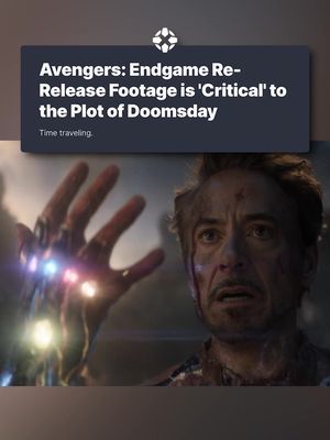 The Avengers: Endgame re-release will include new footage that is "critical" to the story of Avengers: Doomsday, according to co-director Joe Russo. (via Deadline) #avengers #doomsday #endgame #movie #theater