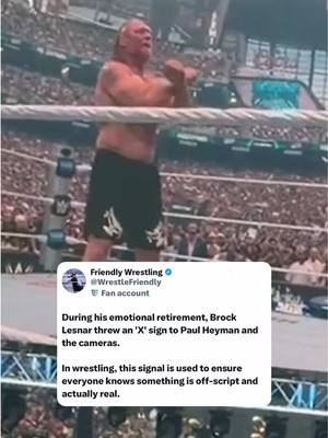 Brock Lesnar called it a career at WrestleMania 🤝 #WWE #wrestling #brocklesnar #WrestleMania