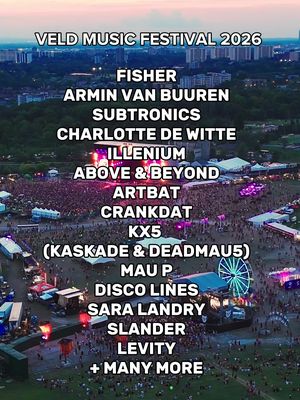 Toronto! Our summer is short, so make it count. #VELD2026 We’ll see you in the big green field. July 31 - Aug 2 🗓️ Lock in your ticket at veldmusicfestival.com