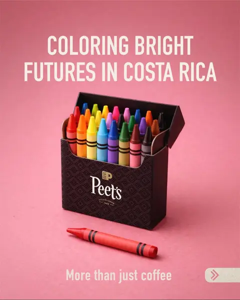 Coffee from Tarrazú is featured in our House Blend, Decaf House Blend, and Single Origin Costa Rica. This coffee supports Casas de la Alegría's harvest season childcare and enrichment centers and thriving coffee communities. Slide through for more >> and visit our Sourcing with Impact page on peets.com.