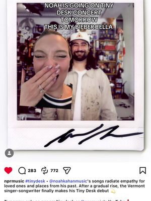 #greenscreen NOAH IS GOING ON TINY DESK CONCERT TOMORROW  THIS IS MY BIEBERCELLA  #fyp #noahkahan #tinydeskconcerts #music @Noah Kahan @thelastofthebugs 