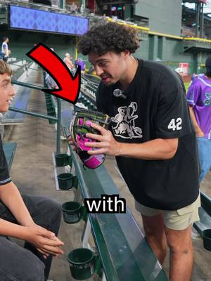 Get a Ball, Win the Glove 😳 #baseball #MLB #perfectgame #homerun 
