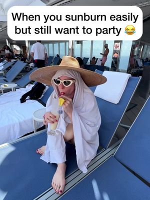 Living my best life from 2 feet of shadow @Virgin Voyages #virginvoyagescruises #sunburn 