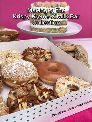 Two iconic brands. One seriously sweet collection! 🍩✨ The Krispy Kreme x @MILK BAR dozen is available NOW, bringing you sweet and savory flavors for every doughnut lover 🍩✨ Which are you grabbing first? Comment the emoji that matches your doughnut 🎂🥧🍪 #krispykreme #krispykremexmilkbar #milkbar #collab #doughnut  