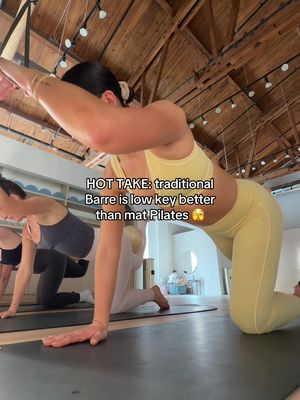 Hot take? #barre #barreclass #sweatsessions #groupfitness 
