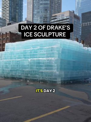 Drake has the most creative way of rolling out his new album ICEMAN. How long do you think it’s going to take to melt? #iceman #drake #toronto 