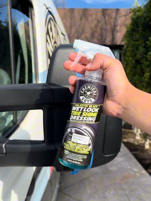 Restore dull trim back to a factory finish look with Galactic Wet Look Tire & Trim Shine! #AutoCare #ChemicalGuys #beforeafter #CarDetailing #DetailingLife #ShinyCar