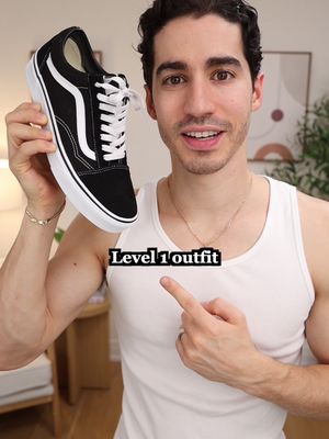 Torn between level 1 and level 4 🤔 vans old skool outfit ideas #mensfashion #sneakers #vans #vansoldskool #outfitideas 