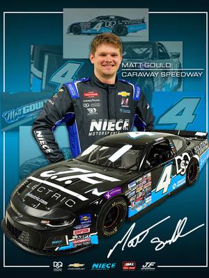 Taking stock in the @CARS Tour ‼️ @Matt Gould will pilot the No. 4 LMSC with @connorhallweb calling the shots in Niece Motorsports’ CARS Tour debut at Caraway Speedway this weekend!  #PressTheAttack | #TeamChevy 