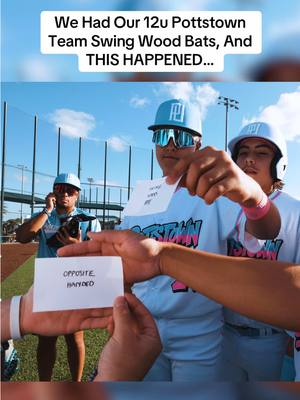 put down the -8 bats for a custom pottstown wood bat and this happened😂 #baseball #challenge #comedy #sports #fyp 