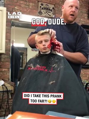 The look on his face at the end 😂 Barbers have a long and surprising history, dating back to ancient Egypt around 3000 BC, where grooming was seen as a sign of status and cleanliness. In ancient Greece and Rome, barbershops became social hubs where people gathered to talk, debate, and stay informed, not just get a haircut. During the Middle Ages, barbers took on an even bigger role, acting as barber-surgeons. They performed medical tasks like bloodletting, tooth extractions, and minor surgeries, which is where the iconic red and white barber pole comes from, symbolising blood and bandages. Over time, the profession shifted back to grooming, focusing on haircuts, shaving, and beard care. Today, barbershops are once again social spaces, blending tradition with modern style, a mix of history, culture, and community that’s been around for thousands of years. 🎥: ContentBible #pranks #parenting #ladbible