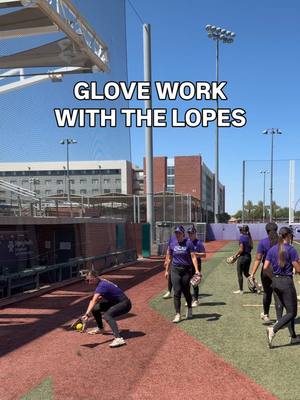 GCU putting in work with the gloves🙂‍↕️ #softball #fastpitch #gcu #infield #gloves 