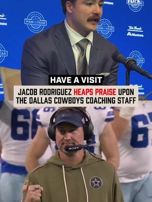 Jacob Rodriguez MESHED WELL with Cowboys' coaching staff #WildForkFoods | #DallasCowboys 