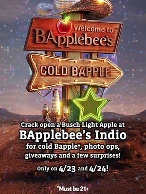 Party at BApplebee’s! Tag a friend who should join you this weekend in the desert. Open to the public! 🤠