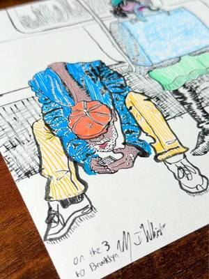 I luv when people different  #art #nyc #artistsoftiktok #illustration #badart @Ohuhuart @Blick Art Materials 