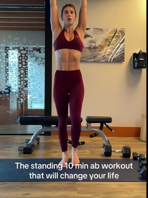 Standing ab workout!! Grab dumbbells and save this workout 