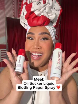 INTRODUCING Oil Sucker Liquid Blotting Paper Spray ❤️✨ by @ONE SIZE BEAUTY. My oily girls, this one’s for us 😌. Coming May 15th! #oilsuckerspray #onesizebeauty #newproduct #oilyskin #oilyskinmakeup 