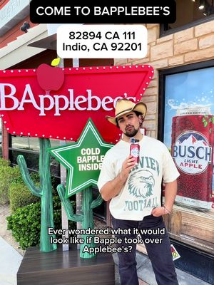 Party at BApplebee’s! Tag a friend who should join you this weekend in the desert for photo ops, music, games, giveaways, and cold Bapples (while supplies lasts & 21+). Open to the public! 🤠 📍Applebee’s Indio 82894 CA-111 Indio, CA 92201