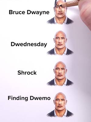 Draw Dwayne Johnson! #easy #drawing #art #tutorial #howtodraw #batman #pencil 