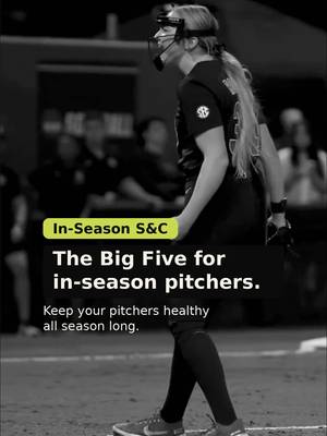 The 5 Movement Qualities College Pitchers Must Maintain In Season In-season S&C for pitchers isn't about building. It's about maintaining. These five movement qualities give college pitchers the best chance of finishing the season strong: single leg strength and stability, T-spine rotation, shoulder flexion, and anterior core and pelvic control. Keep them baked into the programming all season long. #betonme 
