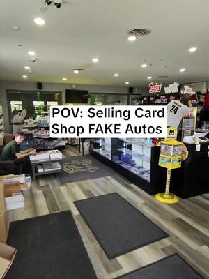 POV: Going to the card shop, signing autos on bulk, selling it for THOUSANDS. #thehobby #cardshop #cardstore #auto #sportscards #tcg #skit (Don't sell fake auto's, it's illegal)
