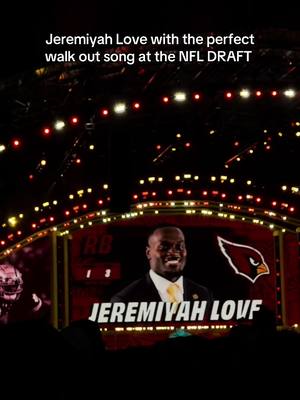 Jeremiyah Love with the perfect walk out song at the NFL Draft #symonewiththesports #nfldraft #arizonacardinals #nfl 