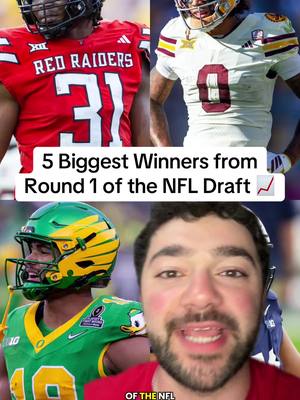 The 5 Biggest Winners + Best Picks from Round 1 of the NFL Draft 📈 #nfl #football #nfldraft 
