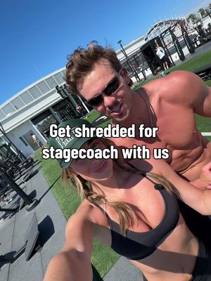 See ya in the desert🌵🤠 @kayleeneedhamx  @Fit  #workout #fitness #couple #stagecoach #temptationisland 