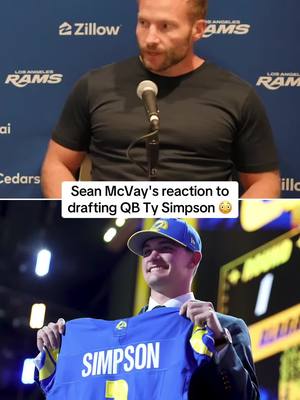 Sean McVay kept it short when talking about the Rams' new quarterback 😅 #rams #nfl #football 
