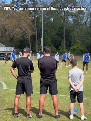 Coach brought a mini version of himself to practice today 🥹⚽️ #ProSoccerProJAX 