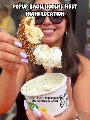 The viral PopUp Bagels have landed in Miami 🥯! A simple concept focused on fresh, hot bagels and generous schmears (with weekly rotating flavors), all served rip-and-dip style. Here’s what I recommend: 🥯 Everything Bagel 🥯 Sesame Bagel 🌱 Scallion Schmear 📍 PopUp Bagels @PopUp Bagels  2958 NE 199th St, Aventura, FL 33180 ⏰ Open Daily 7AM-4PM (It looks like they closed earlier than expected today 4/24/26) #iviethefoodie #miamifoodie #miamieats #bagels #popupbagels 