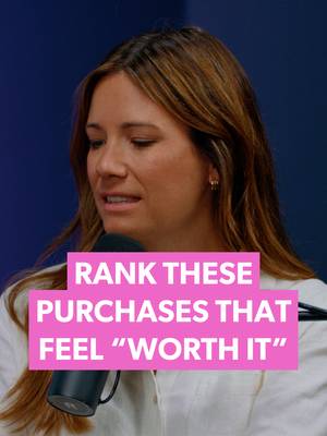 Blind rank these purchases that "feel worth it."