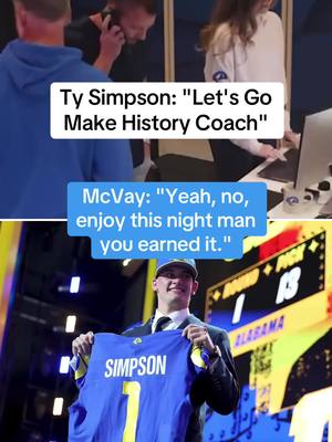 Sean McVay the moment the the Rams selected Ty Simpson with the 13th pick 😅 #NFLDraft #Rams 