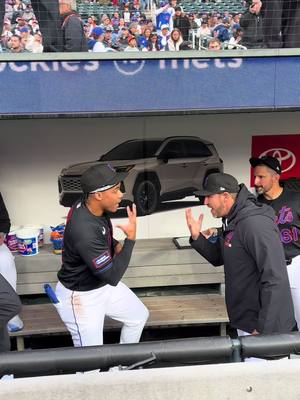 High fives in the dugout with Juan Soto 🫸🫷 #mets #lgm #highfive #juansoto 