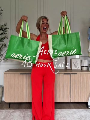 someone told me aerie had a sale 🤭 so I bought everything! Say “AERIE” and I’ll send you the details!  #aeriehaul #aeriereal #aerie #springhaul #springoutfit 