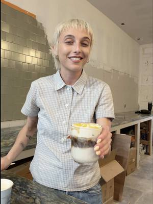 Iced Olive Oil Latte - coming to our seasonal menu at Abbot Kinney.  @emma chamberlain 