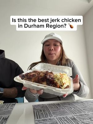 “Best jerk chicken I’ve had in a while” - Ash, very passionate about food 🍗  No but honestly it’s rly good lool check them out!! @AllSpiceJerk 💯  #durhamregioneats #oshawafood #jerkchicken #gtafood #durhamregionfood 