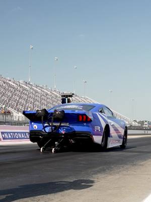 It's official: The Ford Racing Mustang Cobra Jet 2200 has clocked a new record time of 6.87 at 221 mph - now the quickest electric car on the planet. #FordRacing 