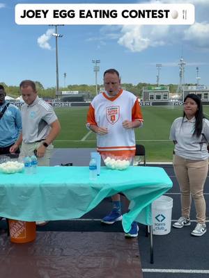 @JoeyChestnut was eating an average of 31 eggs per MINUTE 🤯🔥   #ProSoccerProJAX #Soccer #halftimeshow #jax 