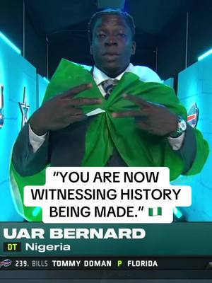 The #Eagles draft Nigerian DT Uar Bernard in the 7th round 👏 #nigeria #nfldraft #espnsocial #nflonespn